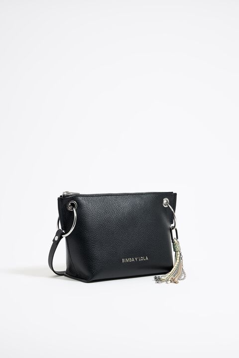 Bolso trapecio mediano piel negro Bolso trapecio mediano piel negro