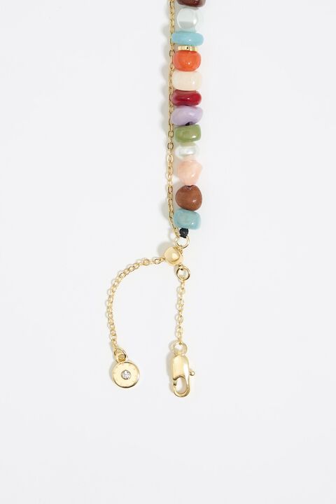 Collar logo Candy piedras multicolores Collar logo Candy piedras multicolores