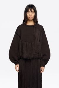 Jersey globo flecos marr&oacute;n