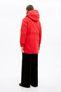 Plumífero midi capucha rojo Plumífero midi capucha rojo