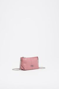 Bolso bandolera micro piel rosa