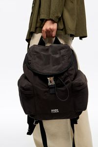 Mochila grande nylon carbón