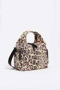 Bolso Paper Pocket mediano nylon Leopard natural
