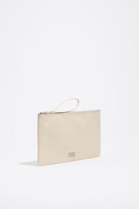 Bolso de mano piel marfil