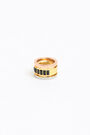Anillo ancho bandas cristales negros Anillo ancho bandas cristales negros