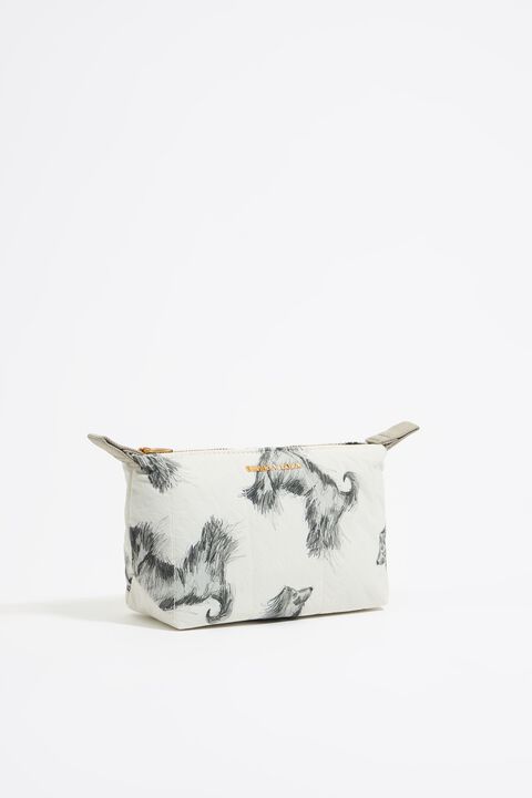 Neceser trapecio pequeño nylon print Galgo Lápiz gris Neceser trapecio pequeño nylon print Galgo Lápiz gris