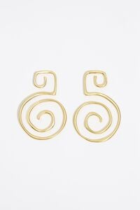 Pendientes espiral dorado