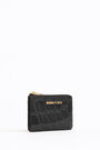Monedero rectangular croco negro Monedero rectangular croco negro