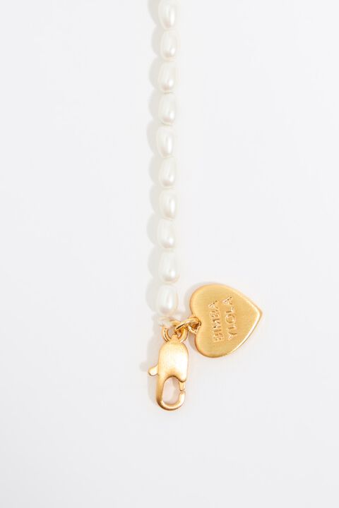 Collar letra N corazón y perlas Collar letra N corazón y perlas