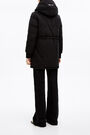 Plumífero midi capucha negro Plumífero midi capucha negro