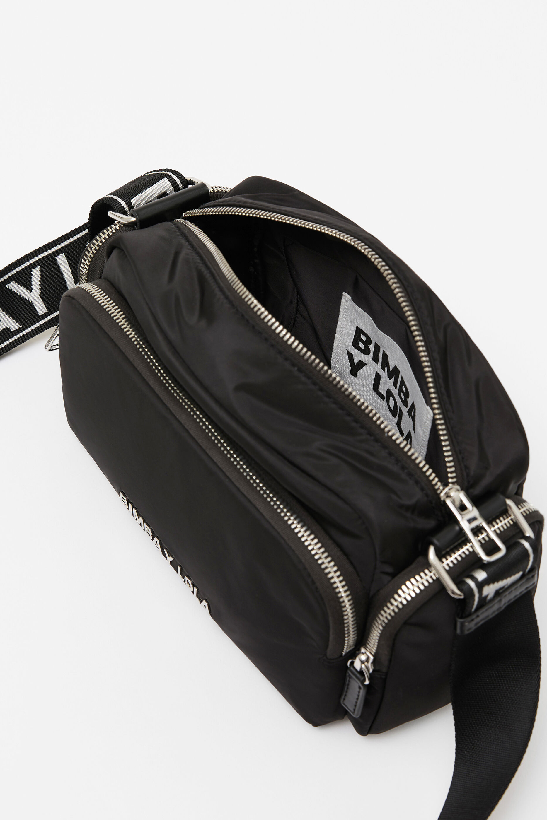 Bolso bandolera M nylon negro