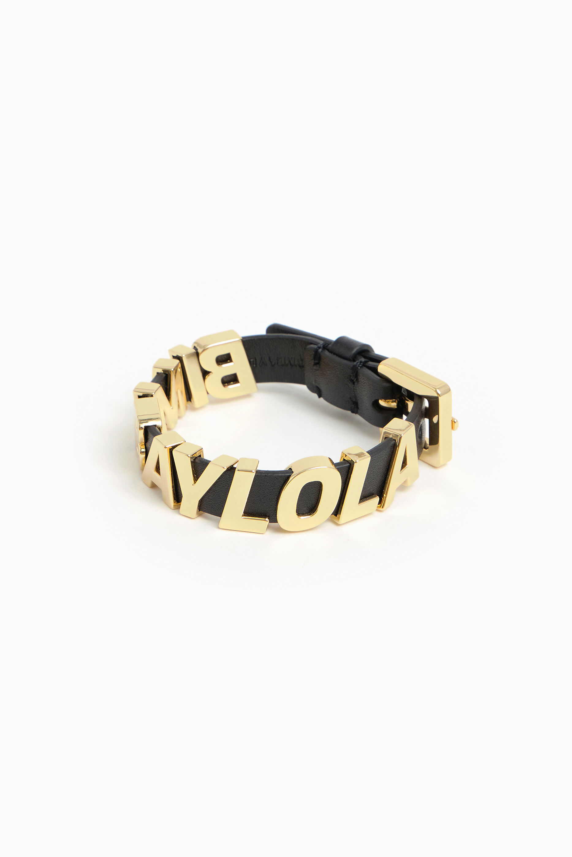 Pulsera Logo letras dorada