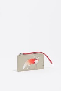 Tarjetero-monedero Fr&iacute;o Peludo piel piedra