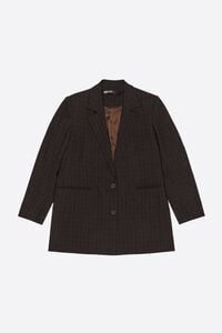 Chaqueta sastre cuadros marr&oacute;n