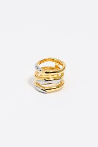 Anillo triple textura bicolor