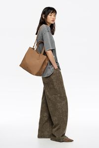 Bolso Chihuahua grande gabardina canela