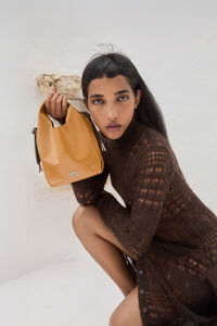 Bolso Paper mini piel caramelo