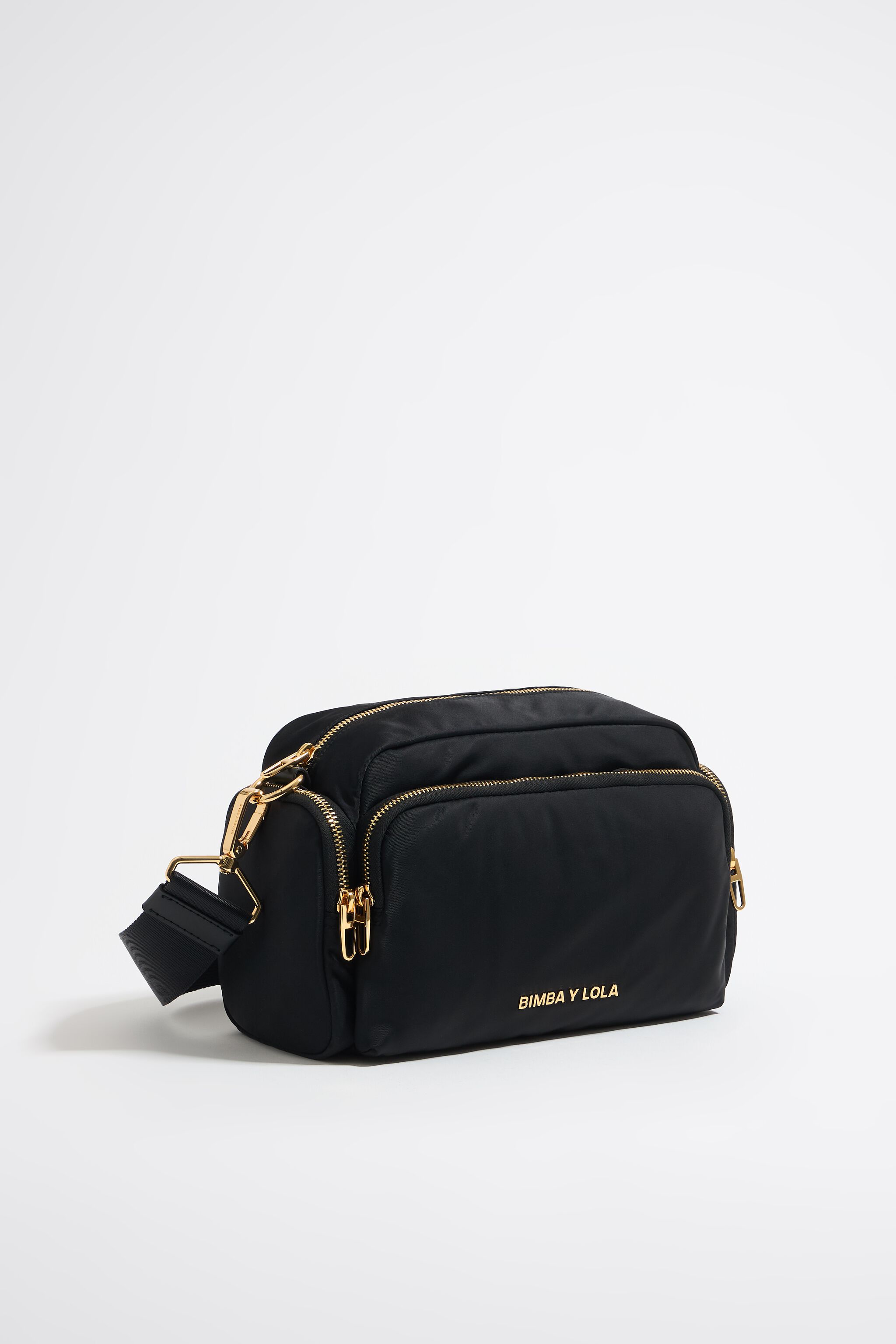 Bolso bandolera Pocket mediano nylon negro