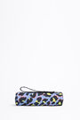 Estuche cilíndrico M nylon leopardo azul Estuche cilíndrico M nylon leopardo azul