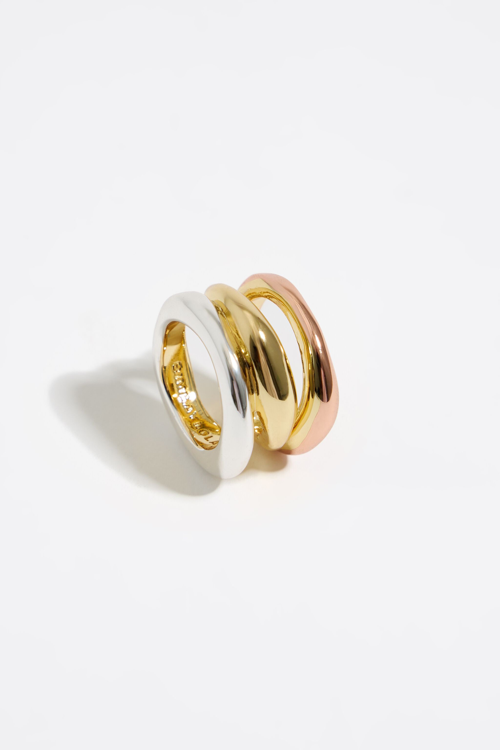 Anillo tres bandas multicolor