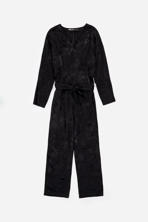 Mono fluido jacquard negro Mono fluido jacquard negro