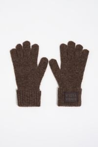Guantes punto marr&oacute;n oscuro