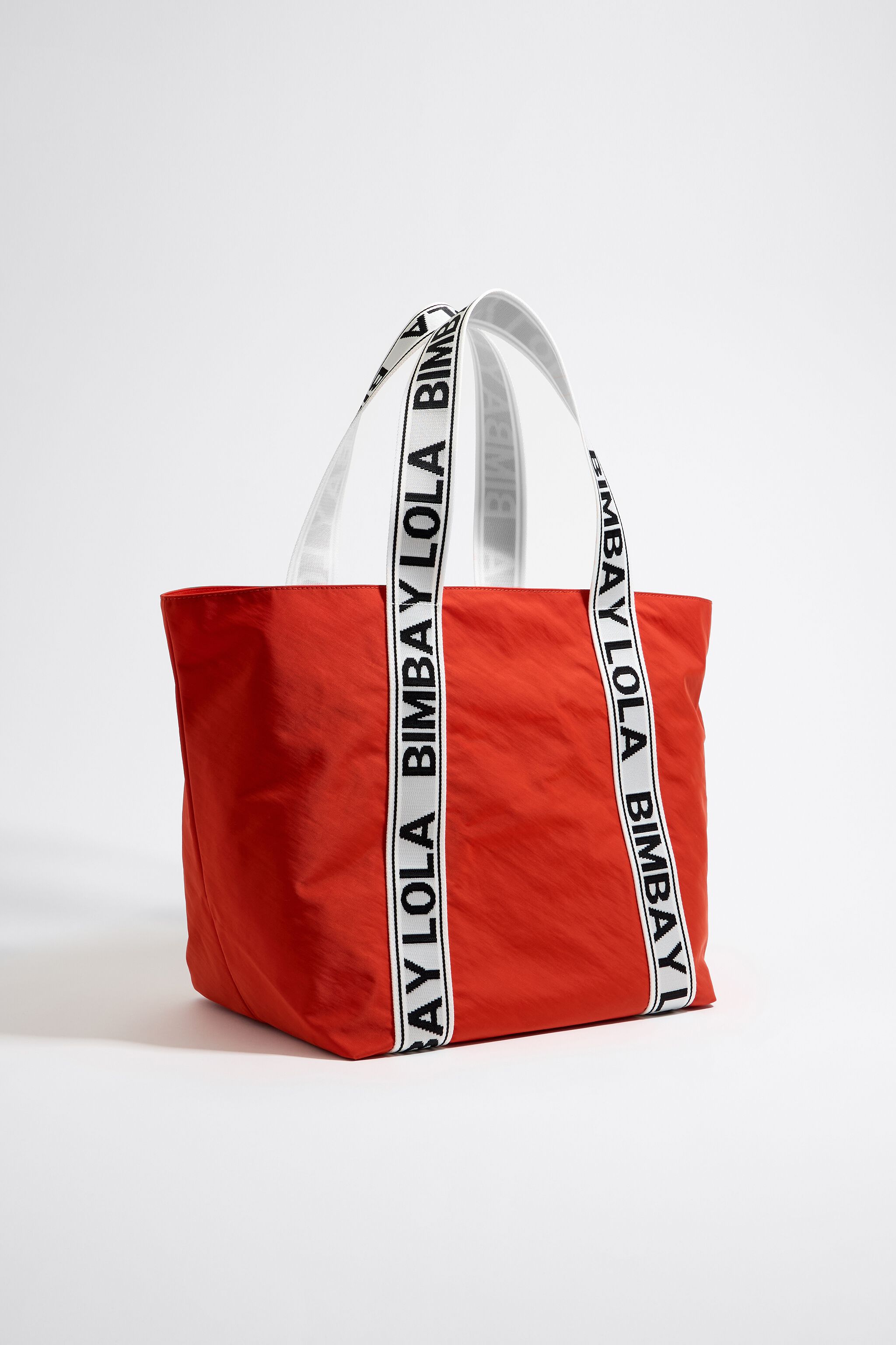 Bolso shopper maxi nylon coral