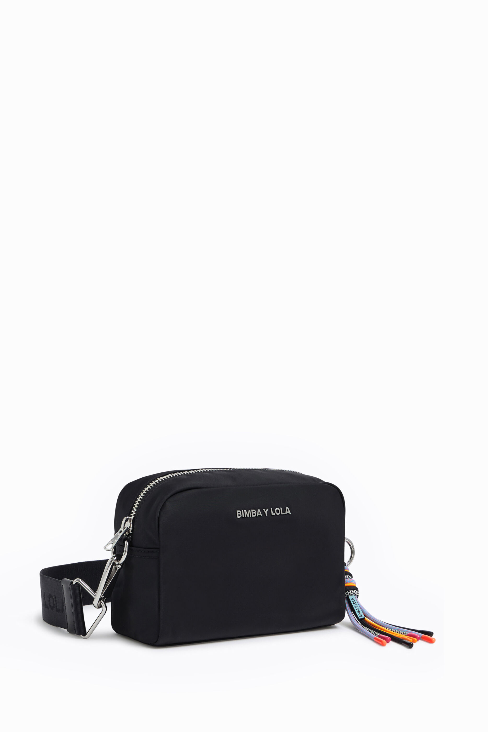 Bolso bandolera S nylon negro