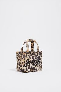 Bolso mini nylon Leopard natural
