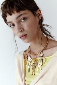 Collar choker siluetas metal tricolor