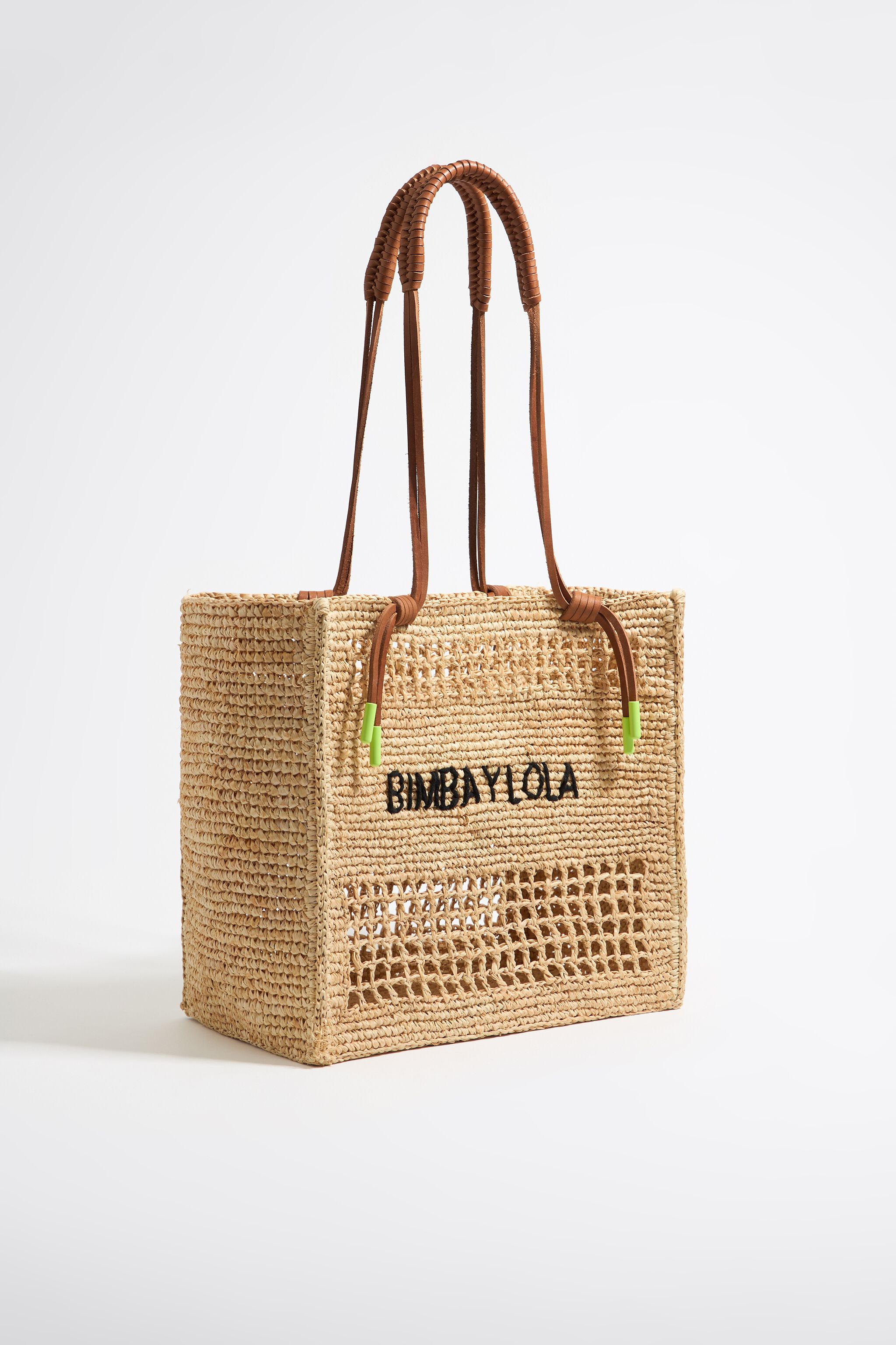Bolso tote grande rafia natural