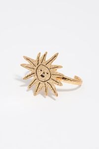 Pulsera sol textura dorado cepillado