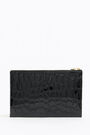 Sobre rectangular croco negro Sobre rectangular croco negro