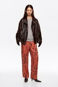 Pantal&oacute;n recto sin cintura Lynx marr&oacute;n