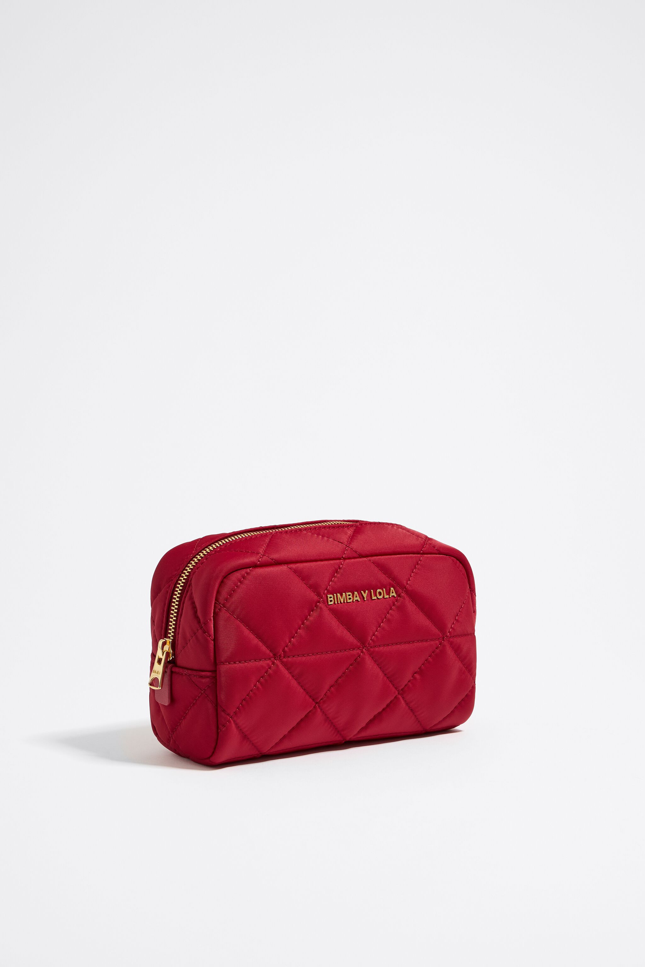 Neceser mediano nylon rojo oscuro
