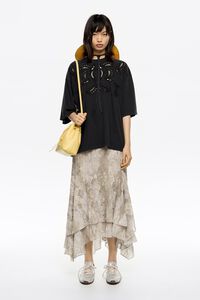 Falda plisada irregular Snake topo