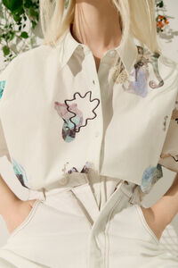 Camisa oversize algodón Camaleón marfil Camisa oversize algodón Camaleón marfil