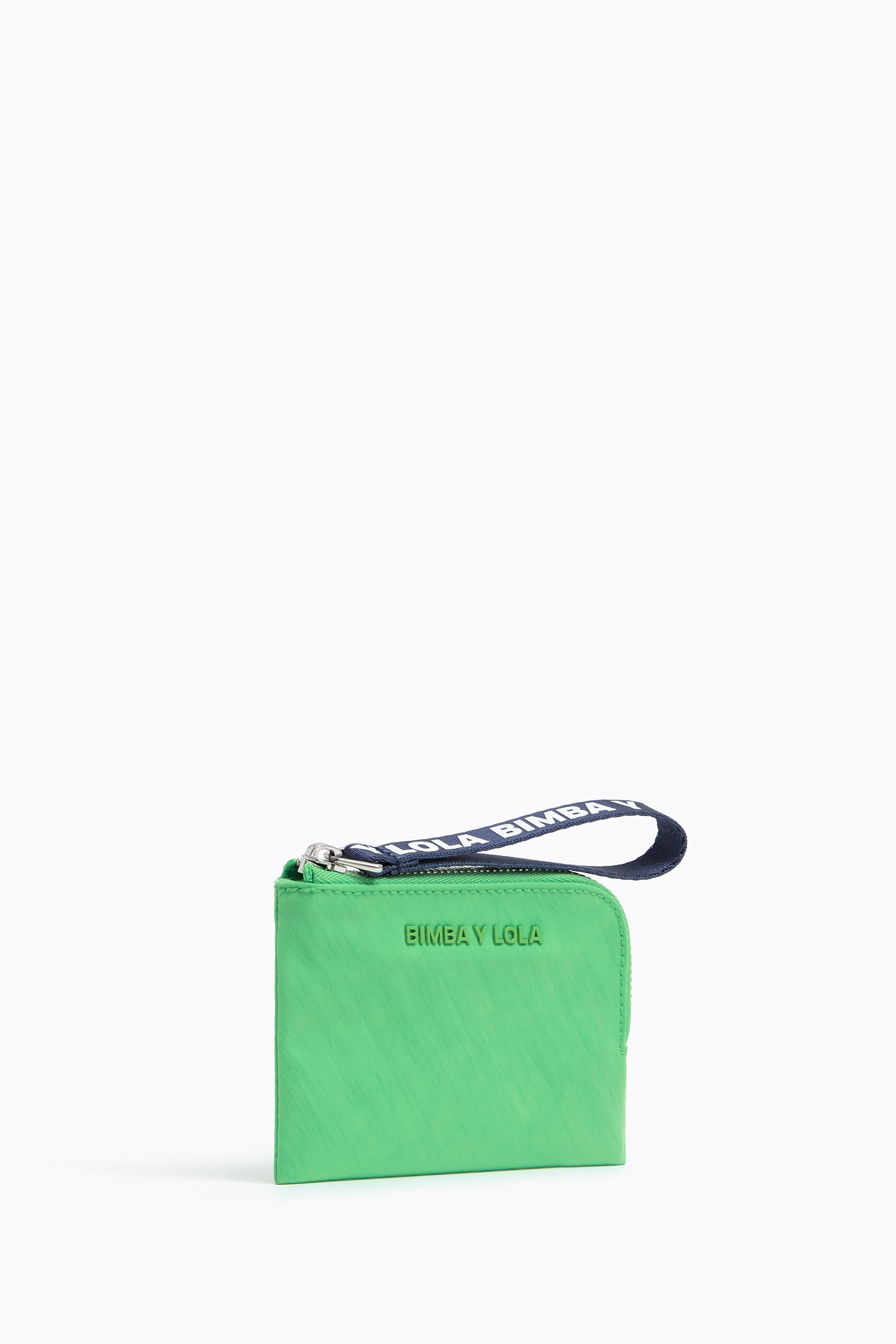Monedero curvo S nylon verde manzana