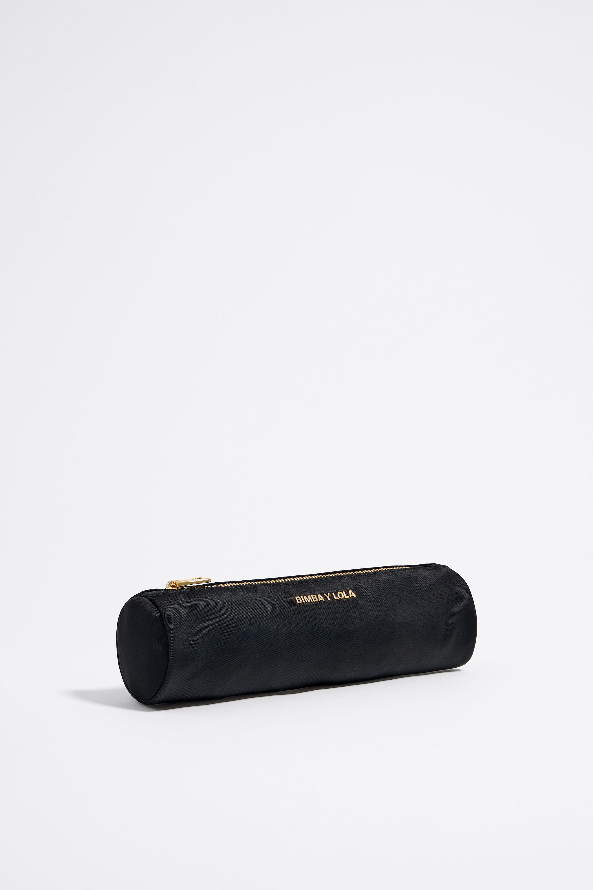 Neceser estuche cilindrico nylon negro