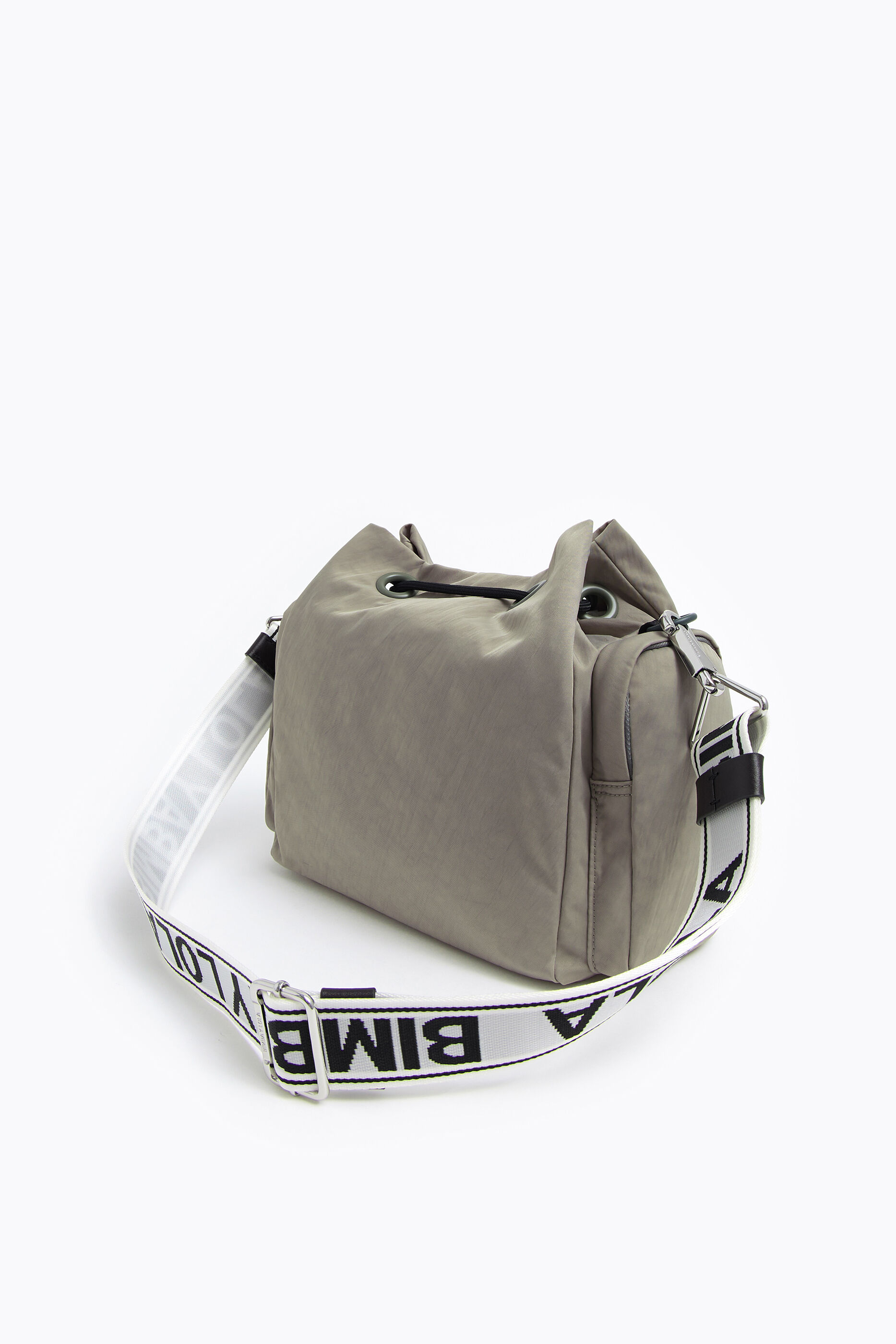 Bolso saca cordón nylon topo