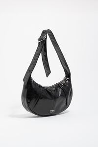 Bolso Moon mediano nylon laminado berenjena