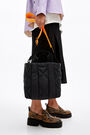 Bolso shopper M acolchado nylon negro Bolso shopper M acolchado nylon negro