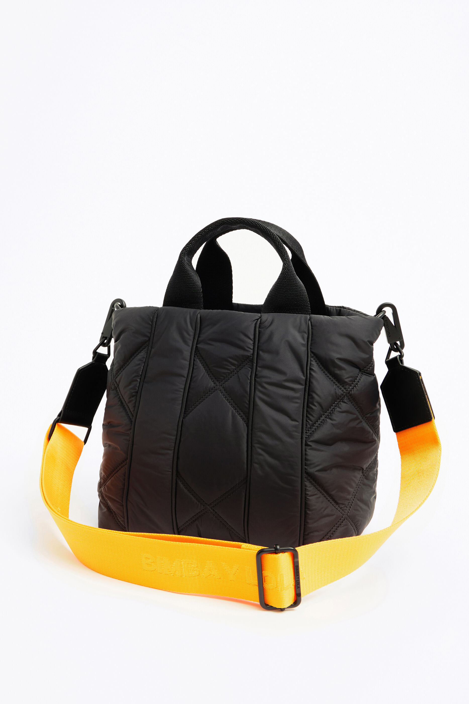 Bolso shopper S nylon acolchado negro