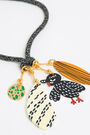 Collar largo pájaro multicolor Collar largo pájaro multicolor