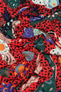 Pañuelo lunas y mariposas rojo Pañuelo lunas y mariposas rojo
