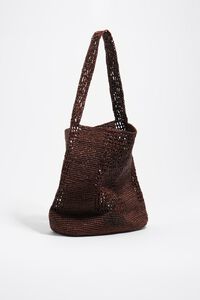 Bolso de hombro grande rafia nuez
