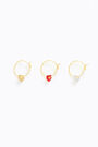 Set pendientes aro corazón Set pendientes aro corazón