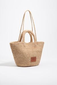 Bolso trenzado grande rafia natural