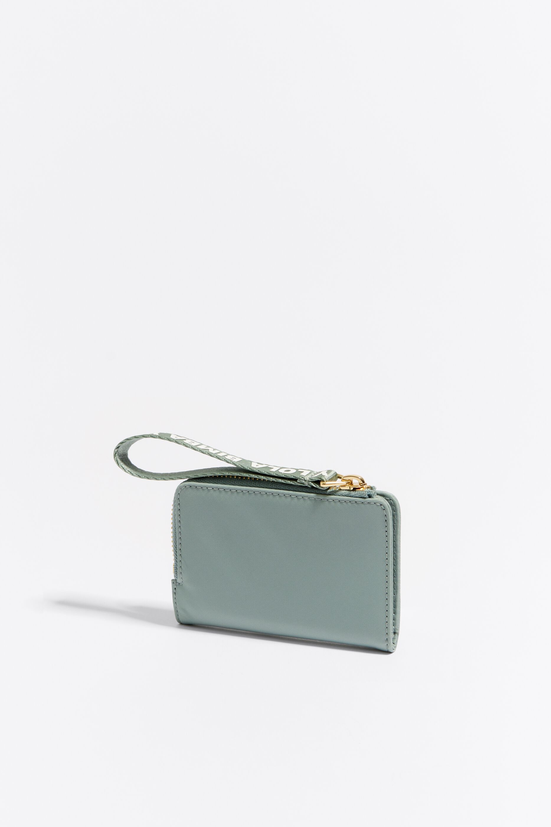 Cartera rectangular nylon verde agua