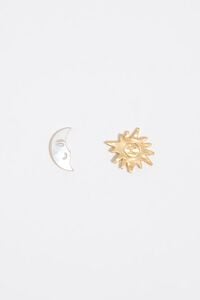 Pendientes sol y luna n&aacute;car